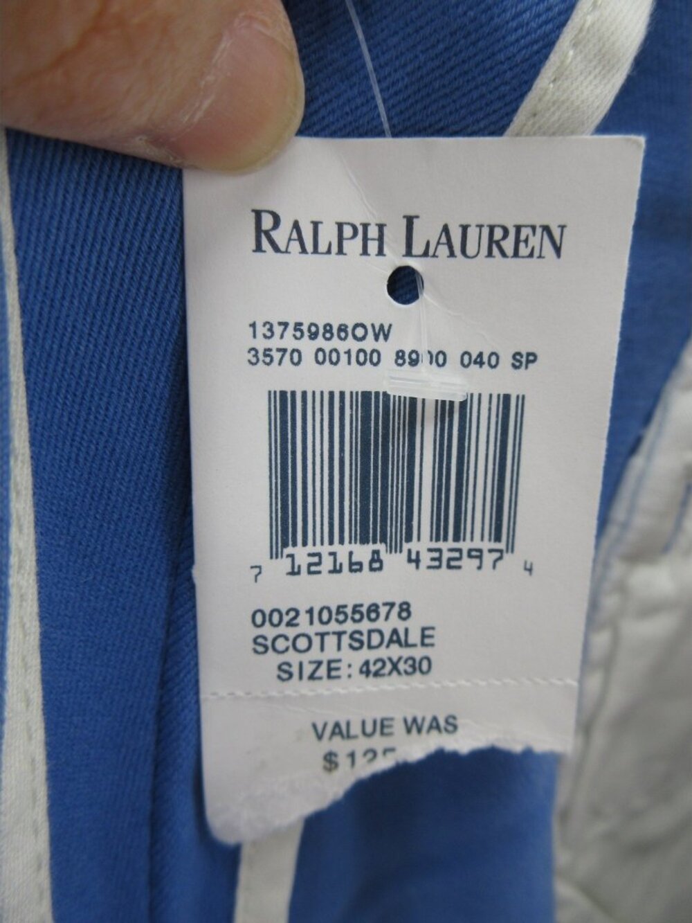 Polo Ralph Lauren Pants 42X30 Big Pony Paint Splatter Khaki Y2K Preppy - Picture 12 of 15
